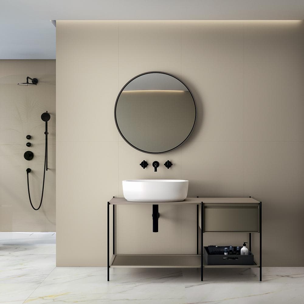 carrelage mural salle de bain beige moderne 60x120 champagne tonality ape z
