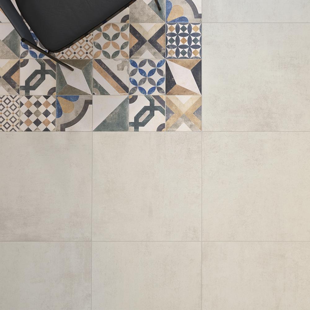 monocibec graphis bianco 80x80 carrelage effet beton grand format tile inetr