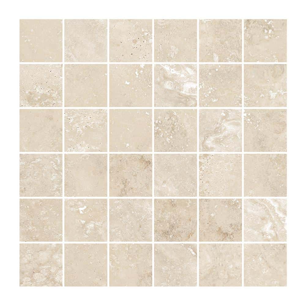 monocibec tradition travertin beige mosaique carrelage effet pierre sol mur 