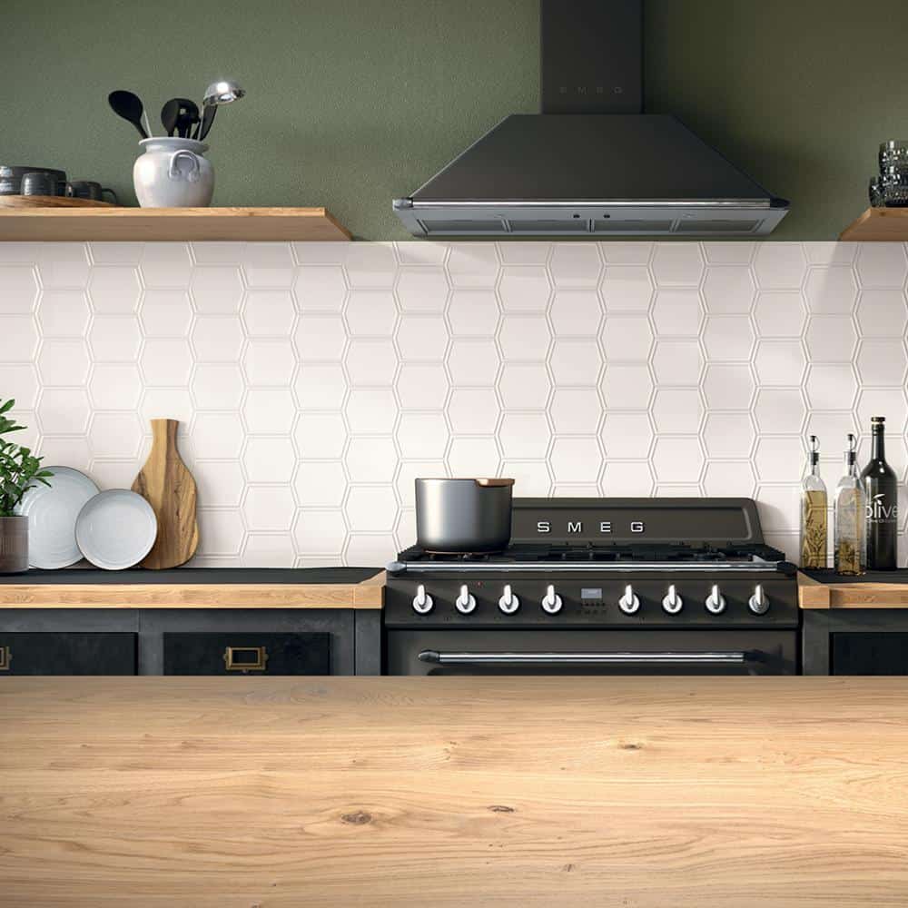 Carrelage cuisine mural beige pastel 12,5x15 Natural Shine Naturel, Frame Carmen