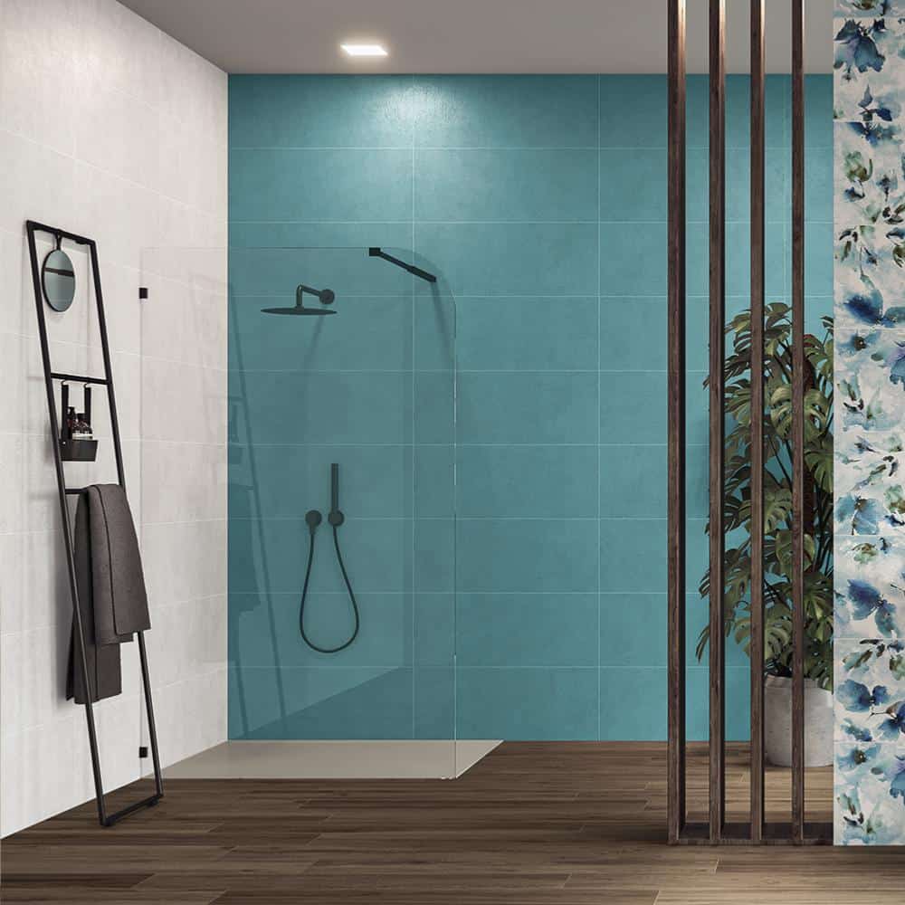 carrelage mural salle de bain bleu douche 32x80 5 marea timeless naxos z 1