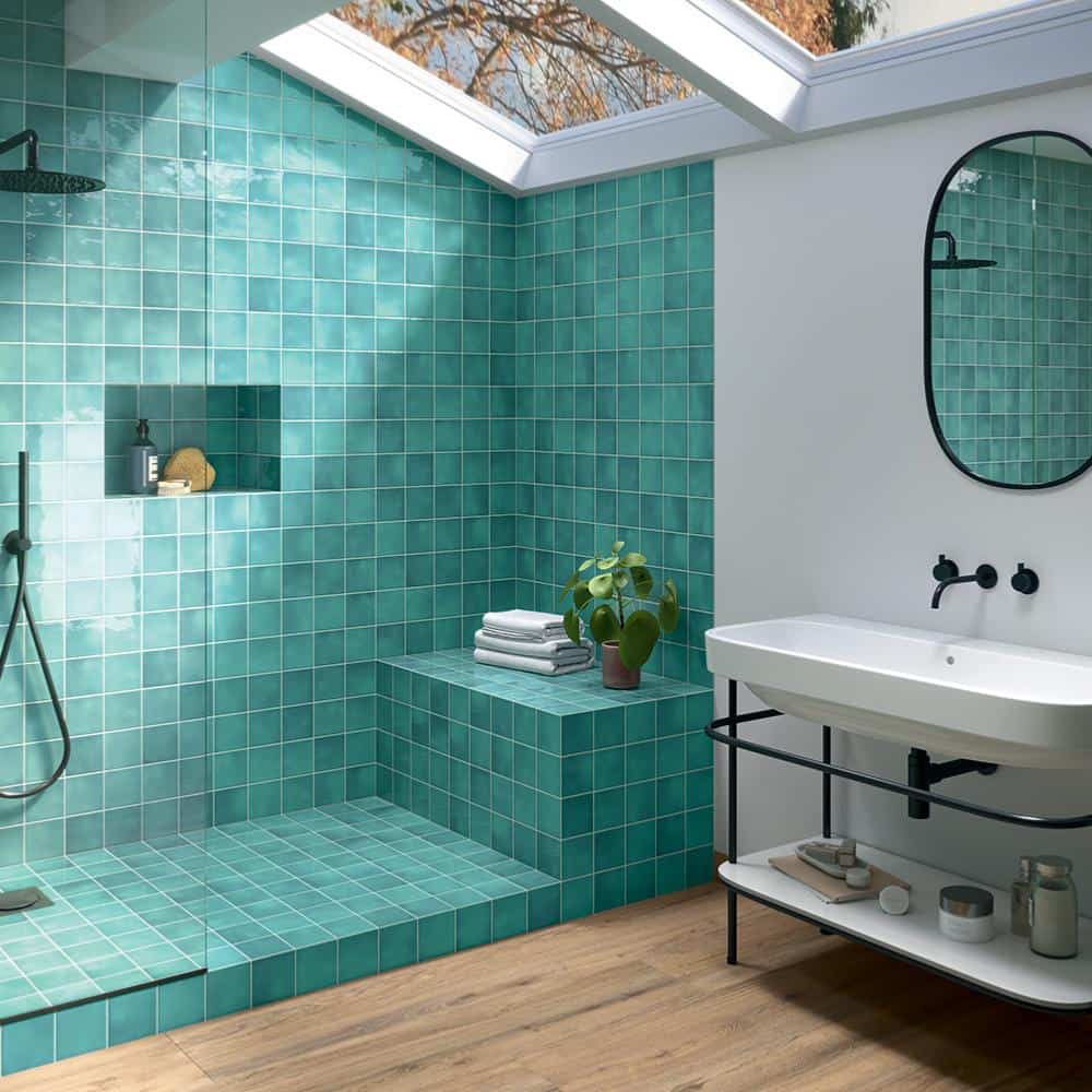 carrelage zellige salle e bain bleu vert 10x10 turquoise seville carmen z 1