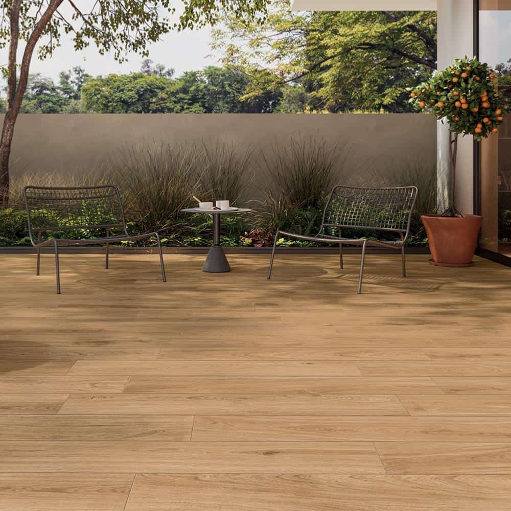 dalle terrasse 2cm imitation bois bland 30x120 honey lineo keope z 1