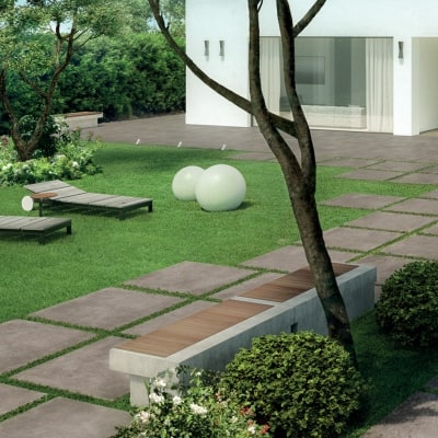 Dalle 2 cm grand format extérieur 119,5x119,5 Moka Grip Rectifié, Moov K2 Keope