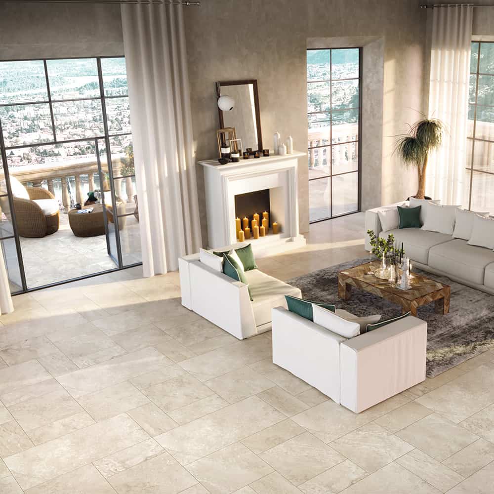 monocibec tradition travertin beige 60x60 carrelage travertin imitation pierre beige multiformat opus naturelle