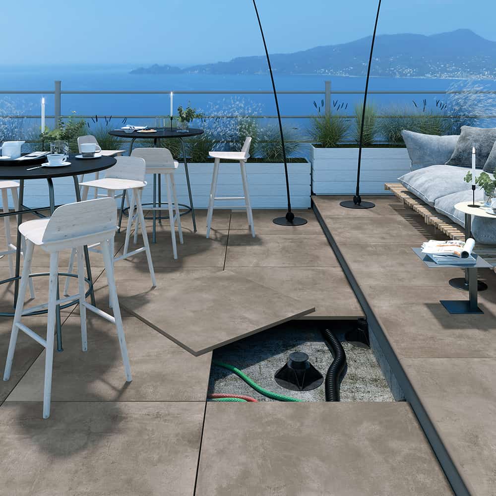 rondine volcano taupe dalle 2cm 60x60 carrelage exterieur terrasse piscine moncarro