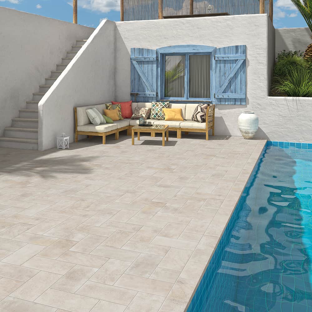 valsecchia etruria avorio 20x40 carrelage exterieur pierre beige piscine terrasse