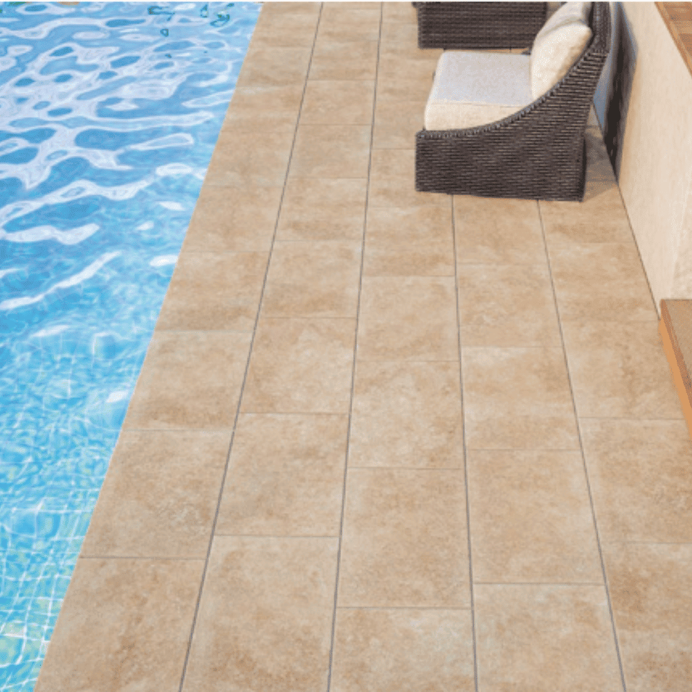 Carrelage Exterieur effet Travertin 40 x 60 cm Antiderapant Gold Dea Idea 2