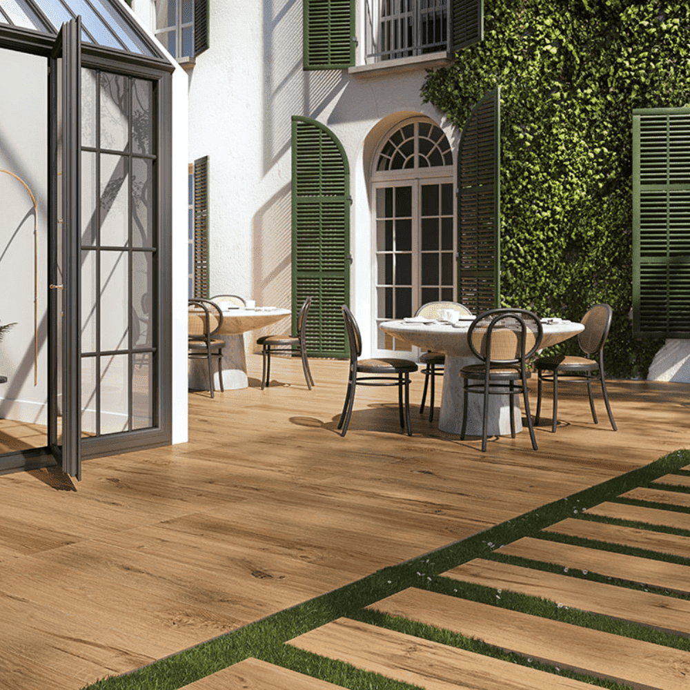 Carrelage Exterieur effet Bois et parquet 20 x 120 cm Antiderapant Rovere antico I Roverie Serenessima