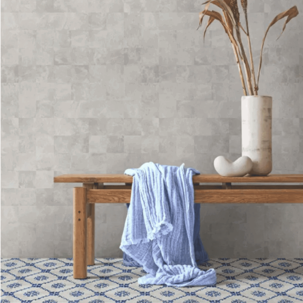 Carrelage effet Carreaux de ciment uni Blanc 11,5 x 11,5 cm Mat Atelier White Terra Nanda Tiles (2)
