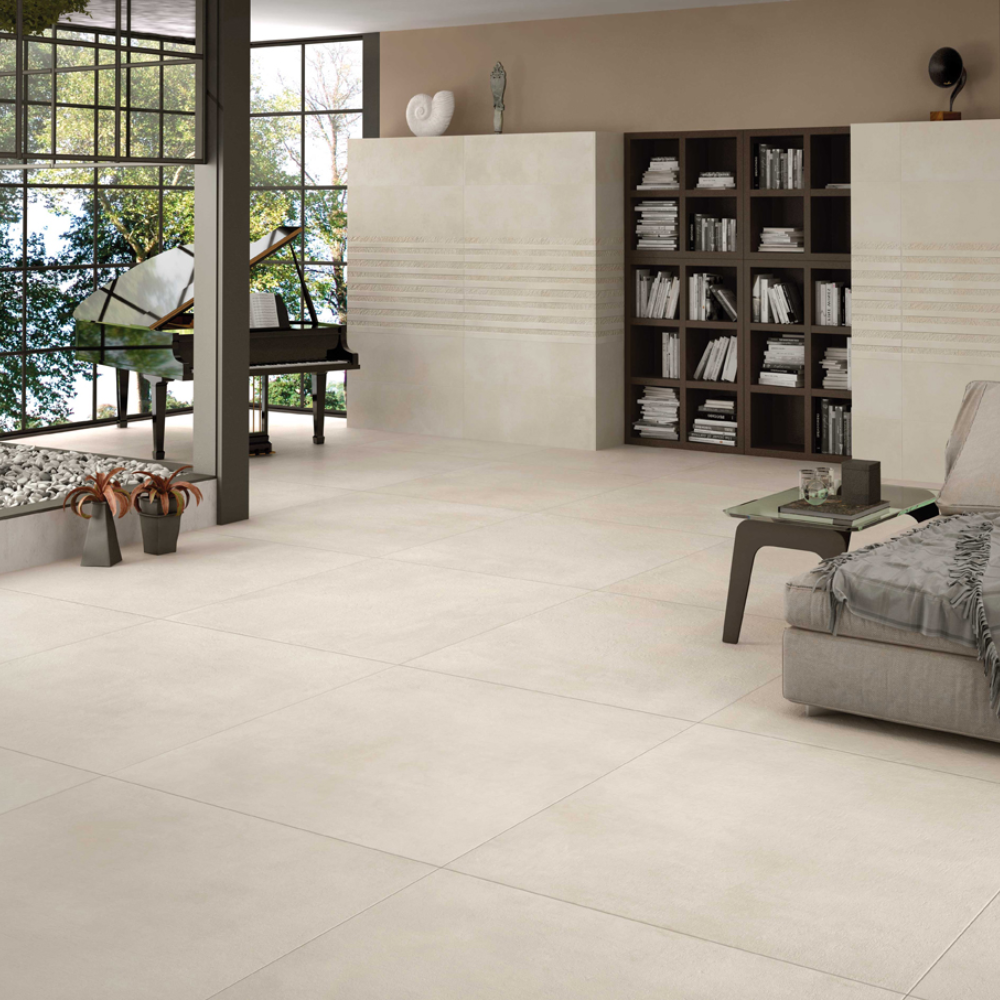 Carrelage Intérieur effet Béton Beige 59,4 x 59,4 cm cm Mat Beige Stadium HDC (2)