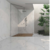 Carrelage Mural effet Marbre Blanc 30 x 90 cm Poli brillant Statuario Silver Maximus American Tiles (3)
