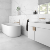 Carrelage Mural effet Marbre Blanc 30 x 90 cm Poli brillant Statuario Silver Maximus American Tiles (5)