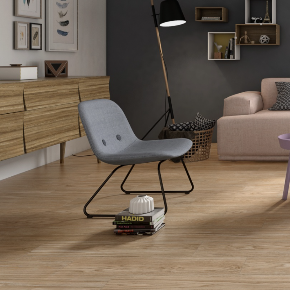 Carrelage Intérieur imitation Bois et parquet Marron 20 x 80 cm Mat Natural Timber Argenta