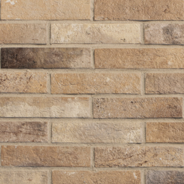 Carrelage Mural imitation Briquette et parement Rose Rouge 6 x 25 cm Mat Cream Bristol Rondine (2)