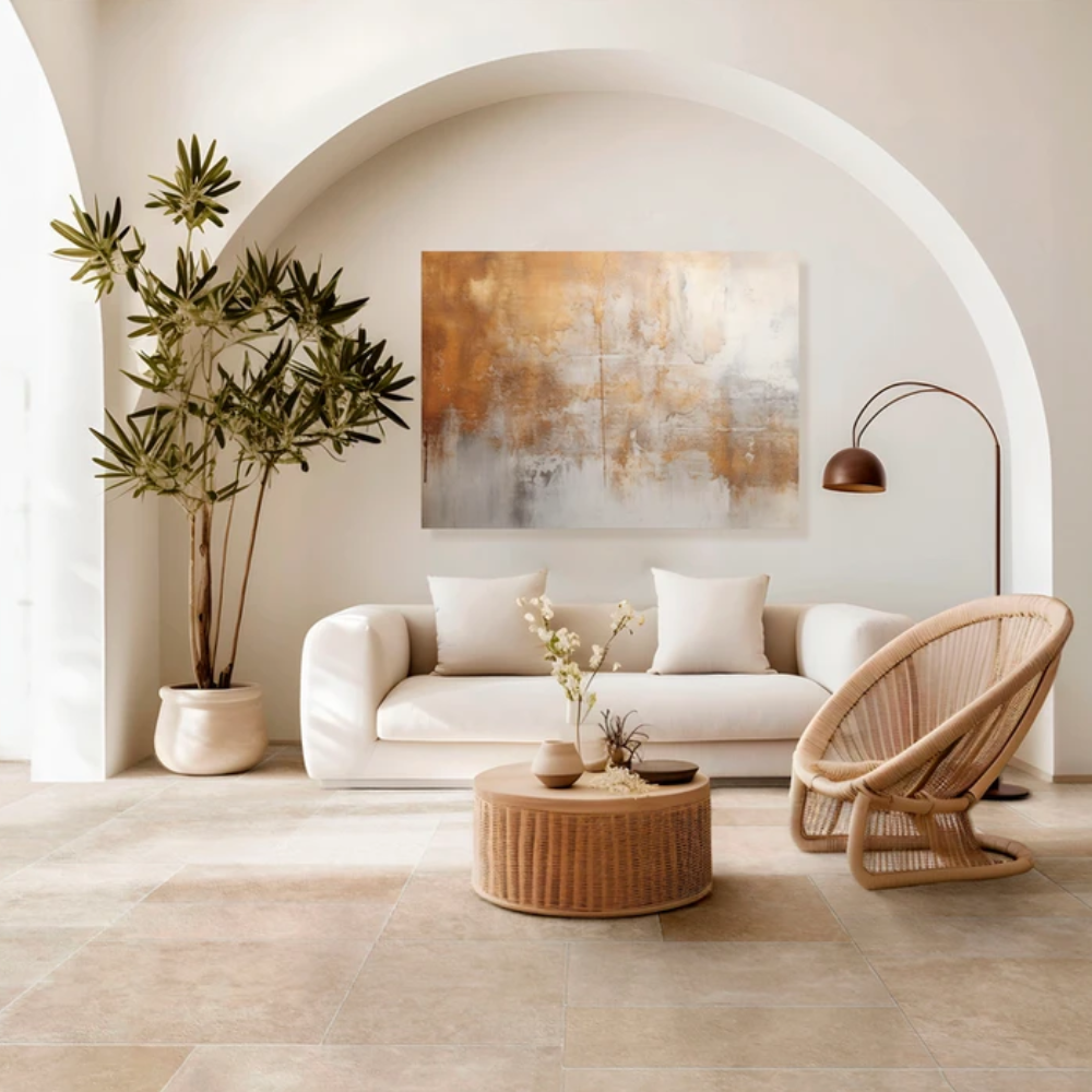 Carrelage Intérieur imitation Pierre Beige 60 x 60 cm Mat Naturale Levante Savoia (2)